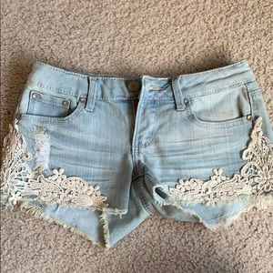fancy denim shorts
